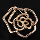 Gold Rhinestone Crystal Pearl Flower Wedding Bridal Bouquet Brooch Pin Gift