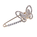 Women Brooch Pins Sweater Shawl Clips Crystal Butterfly Safety Pin Brooch