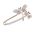 Crystal Dragonfly Insect Safety Brooch Sweater Hat Breastpin Pin For Women