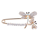 Crystal Dragonfly Insect Safety Brooch Sweater Hat Breastpin Pin For Women