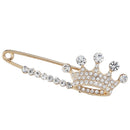 Elegant Crystal Brooch With Safety Pin for Knitwear Coat Jackets and Shawls