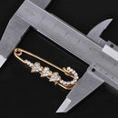 Crystal Heart Safety Pin Brooches Suit Sweater Scarves Scarf Brooch Charm