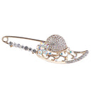 Charm Crystal Hat Pin Scarf Safety Pin Brooch Sweater Scarf Collar Lapel Pin