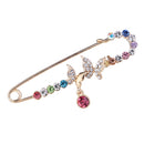 Gold Tone Metal Pin Butterfly Brooch Costume Clip Knitwear Scarf Safety Pin