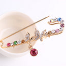 Gold Tone Metal Pin Butterfly Brooch Costume Clip Knitwear Scarf Safety Pin