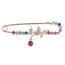Gold Tone Metal Pin Butterfly Brooch Costume Clip Knitwear Scarf Safety Pin
