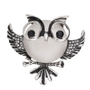 Retro Owl Brooch Lapel Pin Shawl Clip Corsage in Crystal Rhinestone Alloy