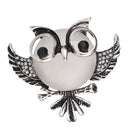 Retro Owl Brooch Lapel Pin Shawl Clip Corsage in Crystal Rhinestone Alloy
