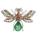 Women Enamel Multicolor Crystal Rhinestone Animal Honeybee Insect Brooch Pin