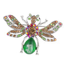 Women Enamel Multicolor Crystal Rhinestone Animal Honeybee Insect Brooch Pin