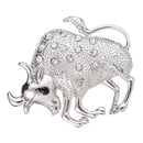 Fashion Animal Brooch Pins Rhinestone Cow Pin Women Jewelry Accessories