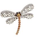 Vintage Lady Crystal Dragonfly Brooches Pin Fashion Scarf Jewelry Accessory