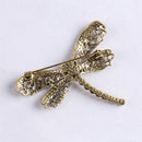 Vintage Lady Crystal Dragonfly Brooches Pin Fashion Scarf Jewelry Accessory