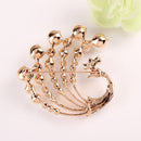 Gorgeous Peacock Bird Brooch Pins Womens Elegant Rhinestone Pearl Brooch