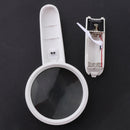 Led Light Magnifying Glass 3X Magnifier For Reading Map Jeweler Watch Repair