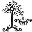 Metal Jewelry Tree Stand Organizer, Earring Bracelet Necklace Display Holder Rack Black