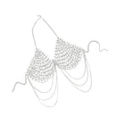 Crystal Chain Lingerie Body Chain Bra Tassel Halter Backless Tank Top Bra Body Chain