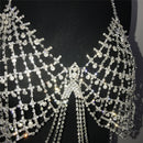 Crystal Chain Lingerie Body Chain Bra Tassel Halter Backless Tank Top Bra Body Chain