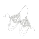Crystal Chain Lingerie Body Chain Bra Tassel Halter Backless Tank Top Bra Body Chain