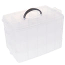 Home Plastic Organizer 3 Layers Sundries Storage Case Box Beads Container Clear Dividers Grids