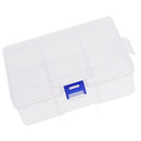 Transparent Plastic Organizer Case Container Storage Box 6 Grid Compartment