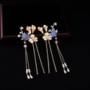 2pcs Women Girls Chinese Style Fancy Hair Clip U Pin Hanfu Dress Hair Accessories