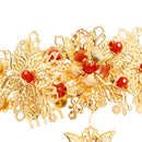 Bride Wedding Headpiece Headband Gold Flower Bridal Accessories for Women