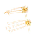 Pack Of 2 Wedding Hair Accessories Long Chain Tassel Chinese Hair Pins Clips