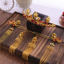 Red Crystal Beads Flower Crown Tiara Wedding Hairband Hair Accessories Bridal Jewelry
