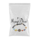 Gemstone Bracelet Beaded Round Stone Prayer Beads Adjustable for Women Men