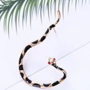 Vintage Earrings Gothic Punk Metal Snake Ear Cuff Wrap Earrings Ear Studs Gold Tone Snake Ear Cuff Stud