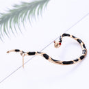 Vintage Earrings Gothic Punk Metal Snake Ear Cuff Wrap Earrings Ear Studs Gold Tone Snake Ear Cuff Stud