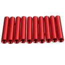 Suleve M3AR1 M3 Aluminum Alloy Standoff Studs 8-35mm Red Round PCB Board Spacers Standoffs 10pcs