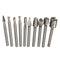 10pcs 1/8 Inch Shank Milling Rotary File Burrs Bit Set Wood Carving Rasps Router Bits Grinding Head