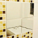 Honana BX-190 Mirror 3D Acrylic Silver Wall Sticker Decal Bathroom DIY Square Mirror Sticker