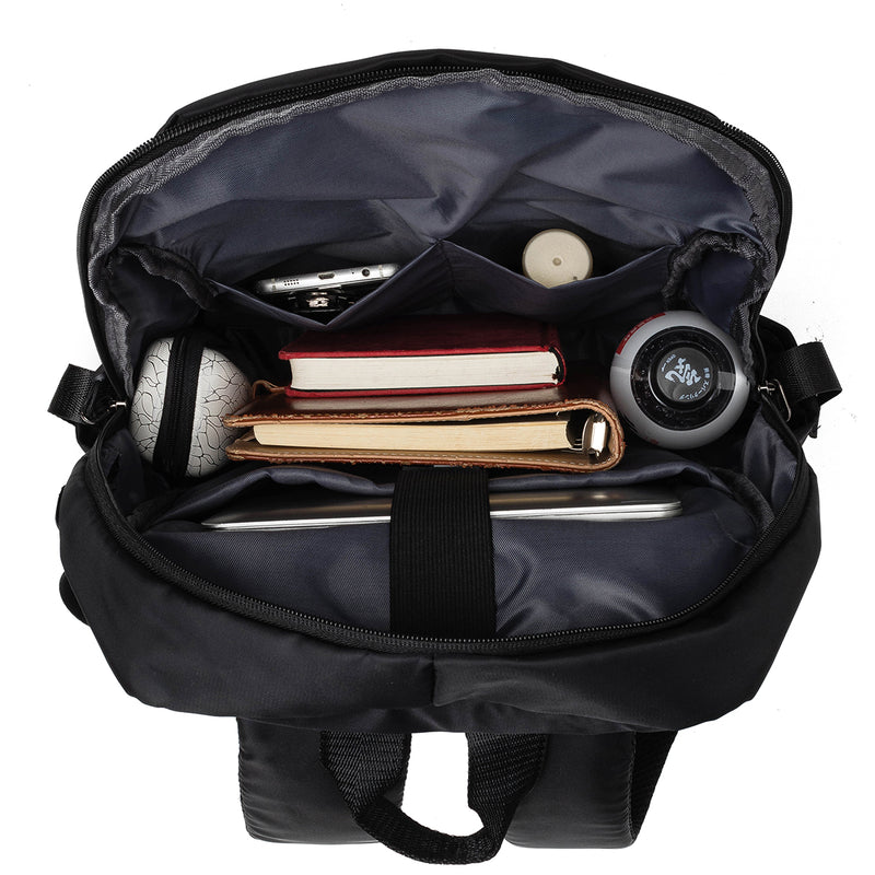 OURBAG Casual Simple Outdoor Sports Travel Backpack USB Charging Laptop Bag Student School Bag for 15.6 inches Laptops iPads