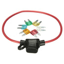 Car 12V In Line Mini Blade Fuse Holder with 5 10 15 20 25 30A Fuses