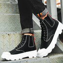 Men's Martin Sport Ankle Boots Leather Casual Walking Shoes Comfortable Breathable Hiking Shoes