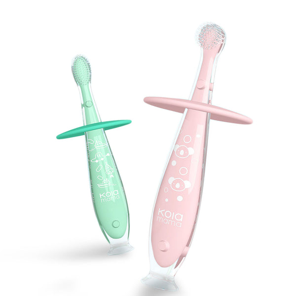 7th Kids Silicone Toothbrush 2 Colors to Choose Protection Gums Wear High