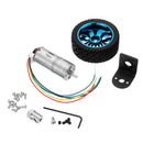 Machifit 25GA370 DC 12V Micro Gear Reduction Encoder Motor with Mounting Bracket and Wheel