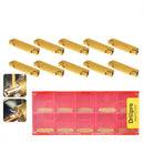 Drillpro 10pcs MGMN200-G 2mm Carbide Inserts for MGEHR/MGIVR Grooving Cut Off Tool Turning Tool