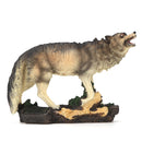 Solar Red Eyes Howling Wolf & Sensor Light Garden Ornament Office Decorations