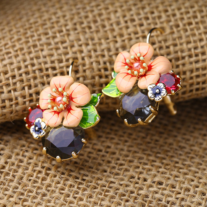 Trendy Flower Alloy Ear Drop Earrings Accessories Jewelry Earring For Women