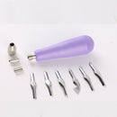 Stainless Steel Wood Carving Knife Paper Carving Chisel Hand Tools Handle + 6 Cutter Heads