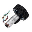 Machifit 25GA370 DC 12V Micro Gear Reduction Encoder Motor with Mounting Bracket and Wheel