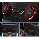 4pcs/Set Cars Alu Decoration Stereo Knob Ring Air Conditioning Knob Ring Circle for For Ford Edge