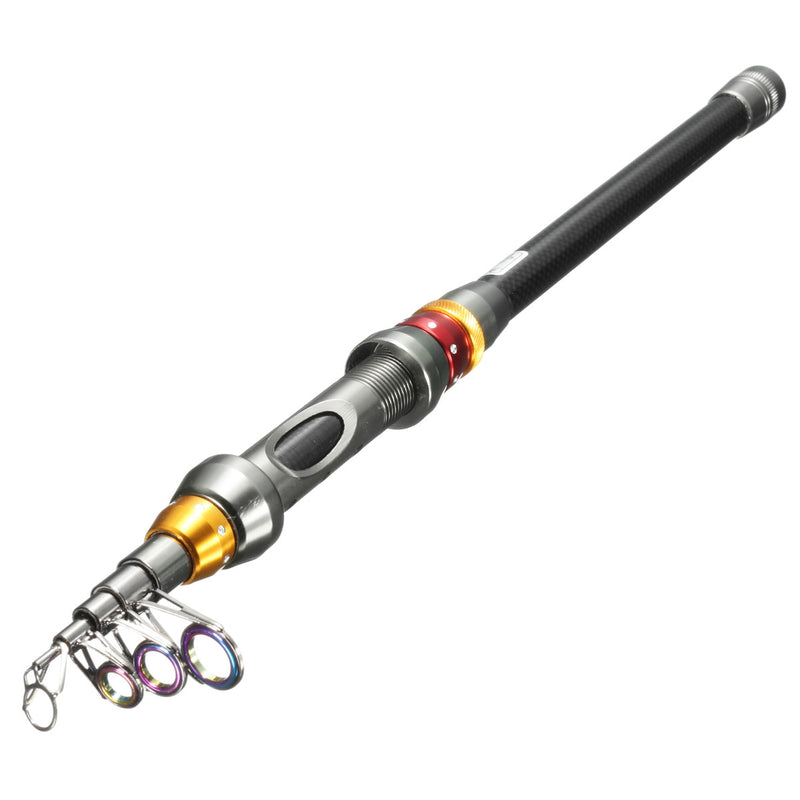 ZANLURE Strong Carbon Fiber Ultralight Telescopic Fishing Rod Outdoor Sea Spinning Fishing Pole-1.8M/2.1M/2.4M/2.7M/3.0M/3.6M