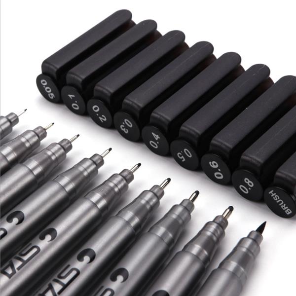 STA 8050 Waterproof Needle Pen Sketch Pen Line Pen Drawing Pen hand-painted Hook Line Pen Soft Head Beauty Gel Pen