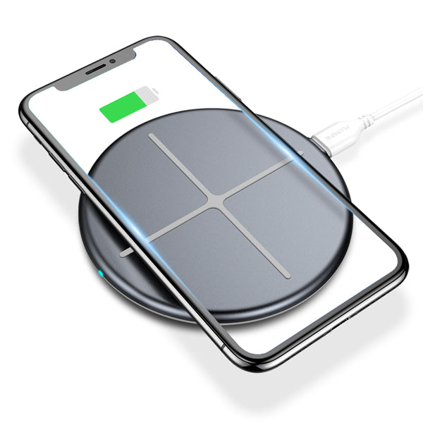 FLOVEME LED Indicator Super Slim Qi Wireless Charger Charging Pad For iPhone X 8 8Plus S9+ S8