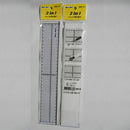 NINE SEA 30cm Patchwork Ruler Aligned Cutting Metallic Edge Ruler